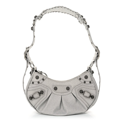 Balenciaga Sparkling Fabric Le Cagole Shoulder Bag XS Silver 1 of 11