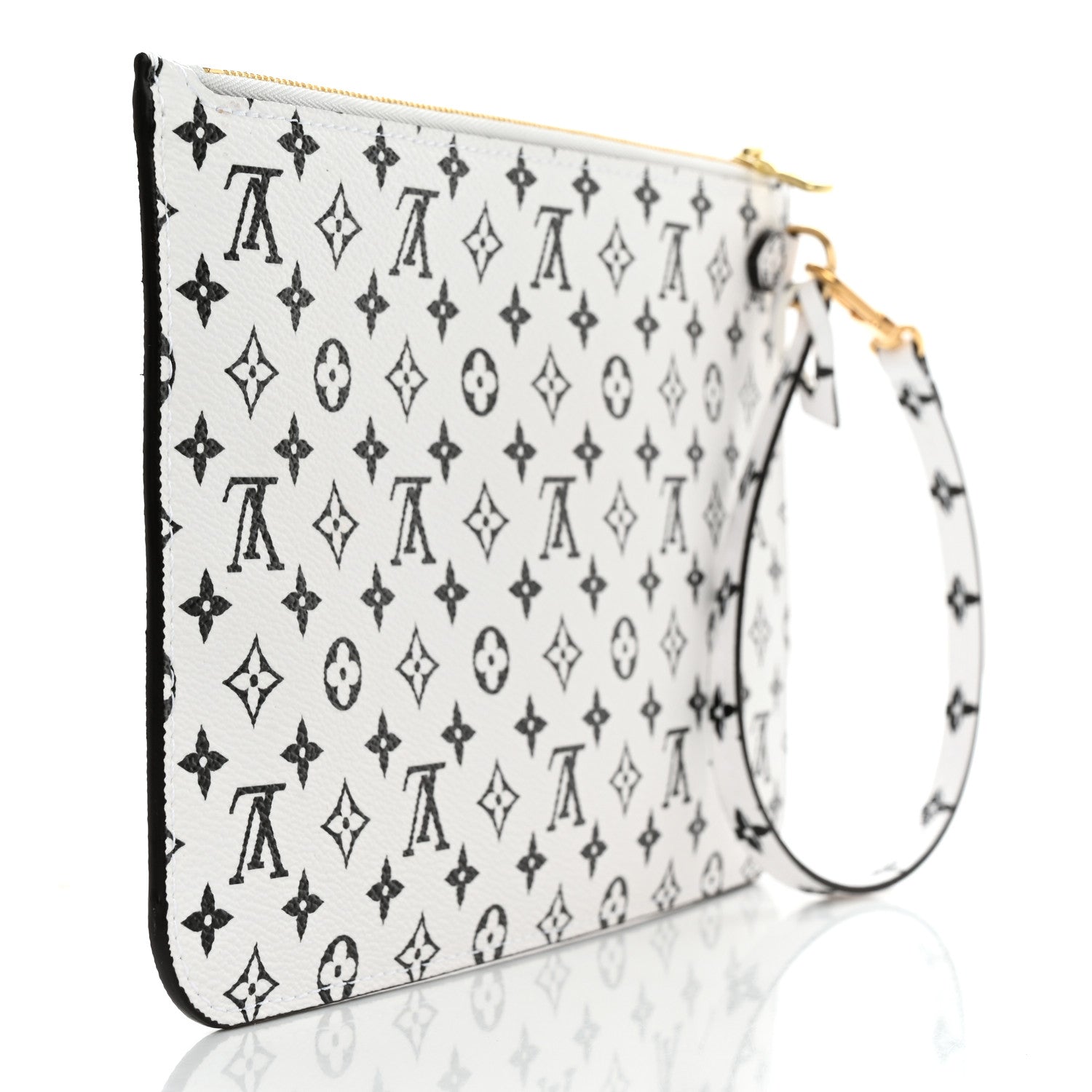 Louis Vuitton Monogram Giant Neverfull MM GM Pochette White 3 of 7