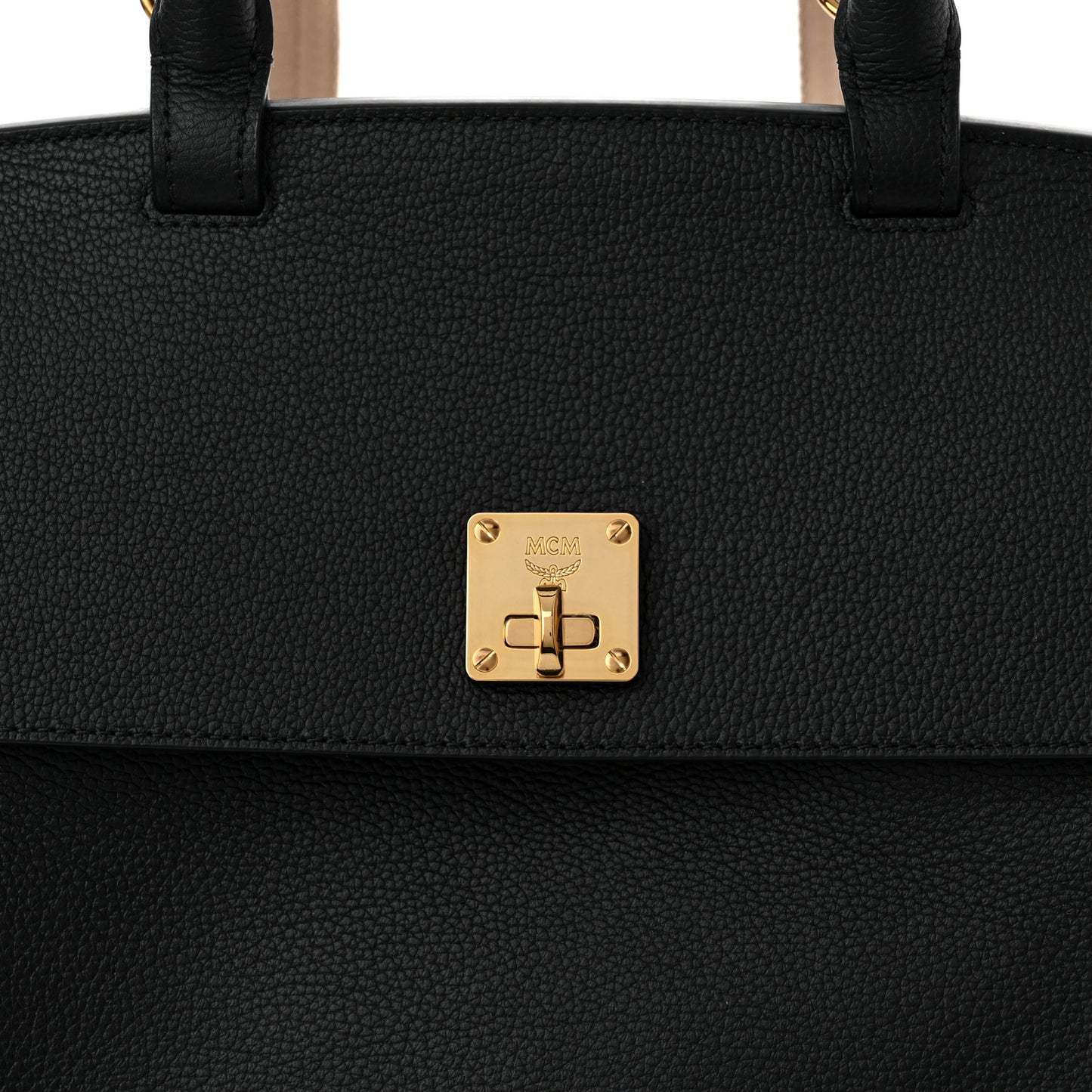 Grained Calfskin Medium Milla Convertible Backpack Black