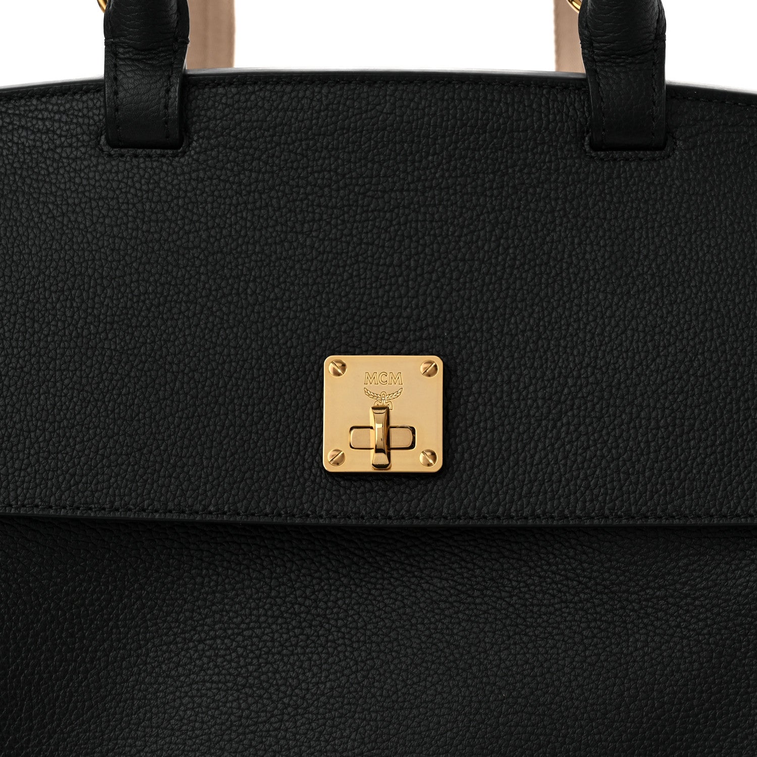 MCM Grained Calfskin Medium Milla Convertible Backpack Black 7 of 9