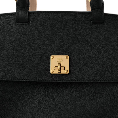 MCM Grained Calfskin Medium Milla Convertible Backpack Black 7 of 9