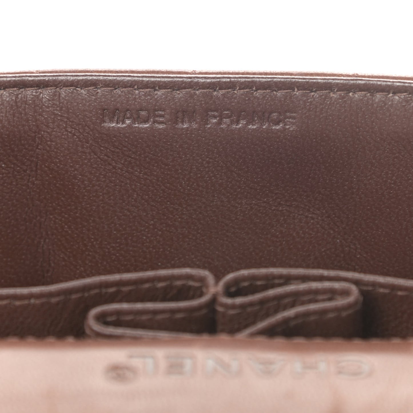 Lambskin East West Chocolate Bar Flap Brown