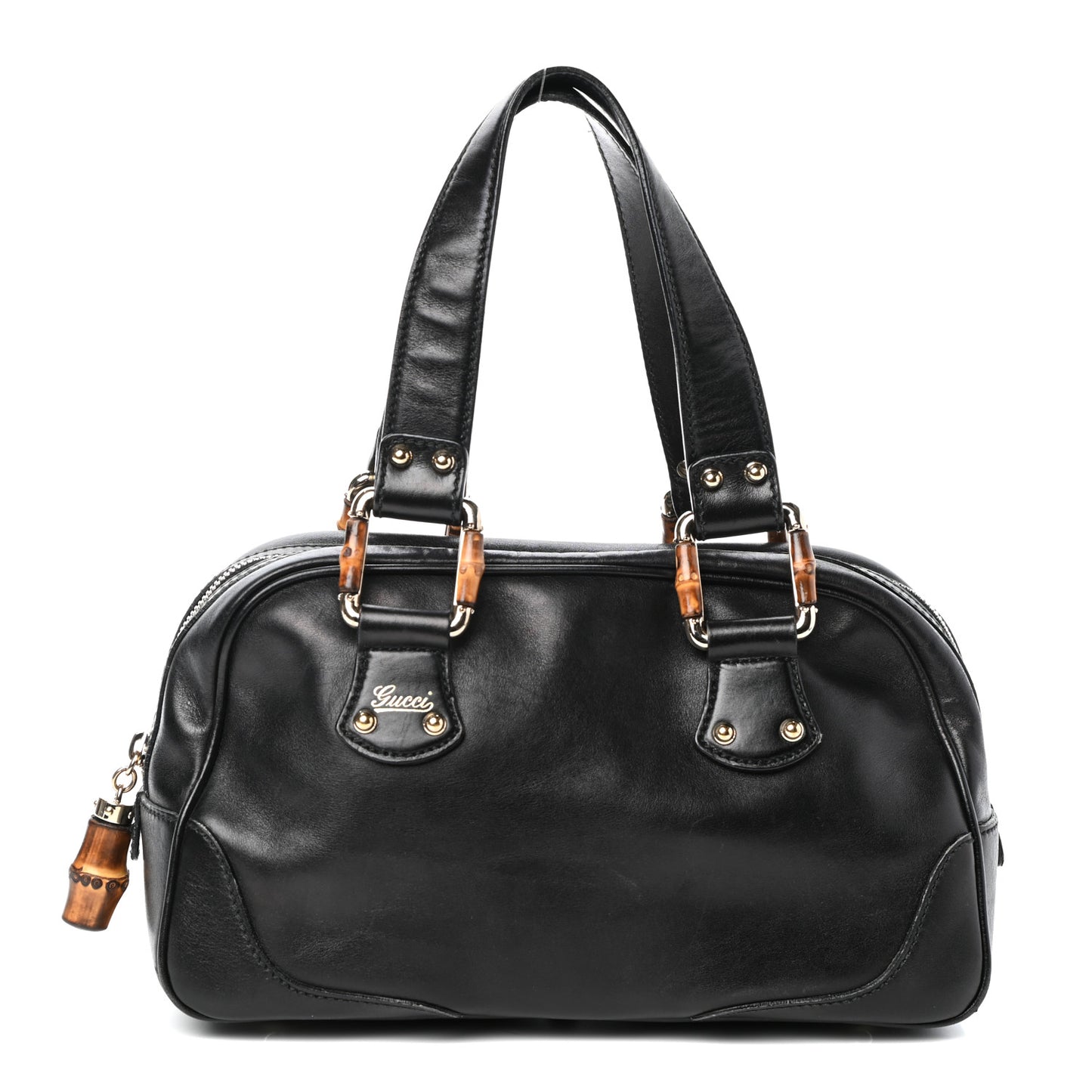 Calfskin Bamboo Boston Black