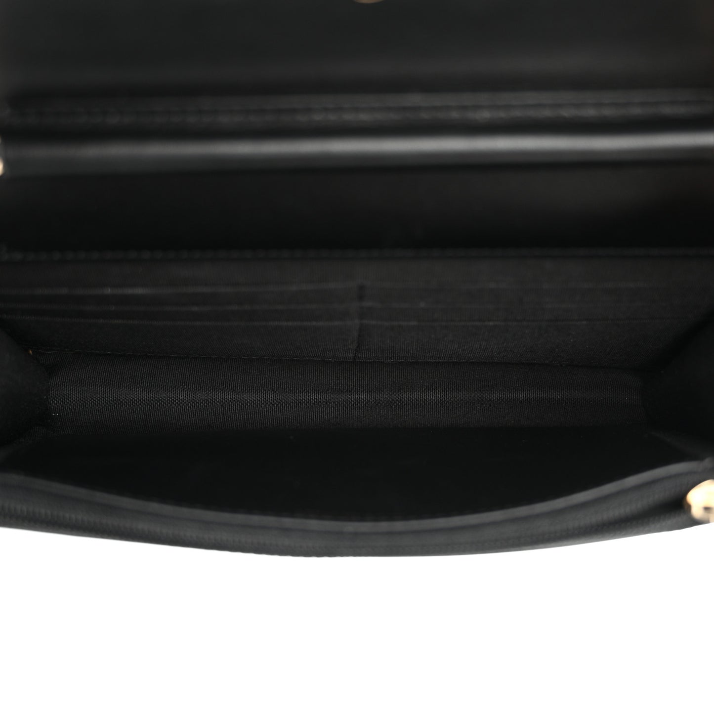 Caviar Quilted CC Filigree Wallet On Chain WOC Black