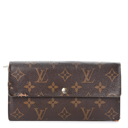 Louis Vuitton Monogram Leopard Sarah Wallet Blanc Corail 1 of 13
