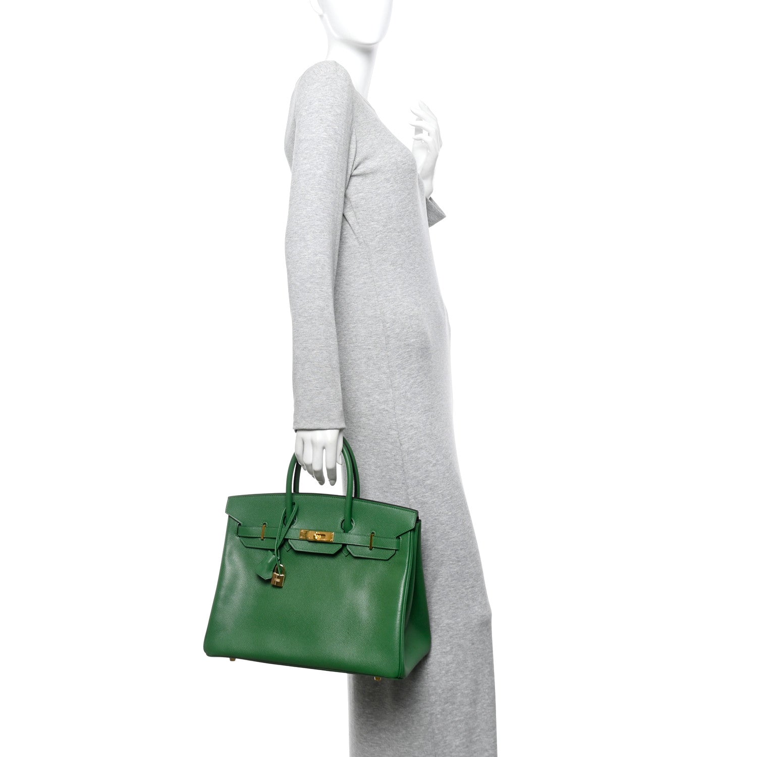 Hermes Courchevel Birkin 35 Vert Clair 2 of 14