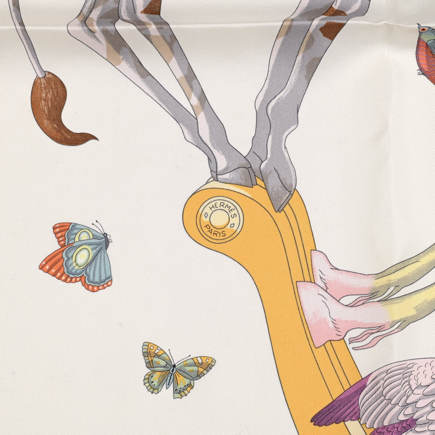 Hermes Silk Hermes Story Scarf 90 White Beige Multicolor 2 of 5