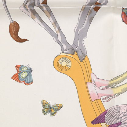 Hermes Silk Hermes Story Scarf 90 White Beige Multicolor 2 of 5