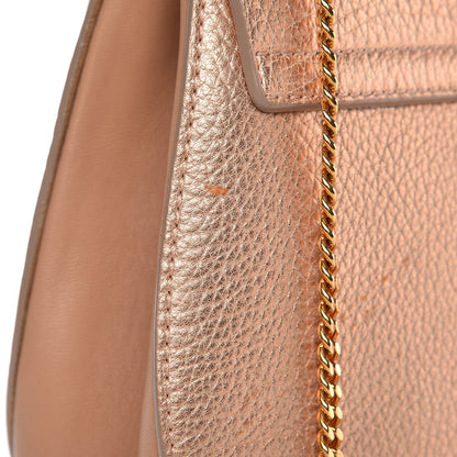 Chloe Metallic Goatskin Medium Drew Shoulder Bag Rose Gold 8 of 8