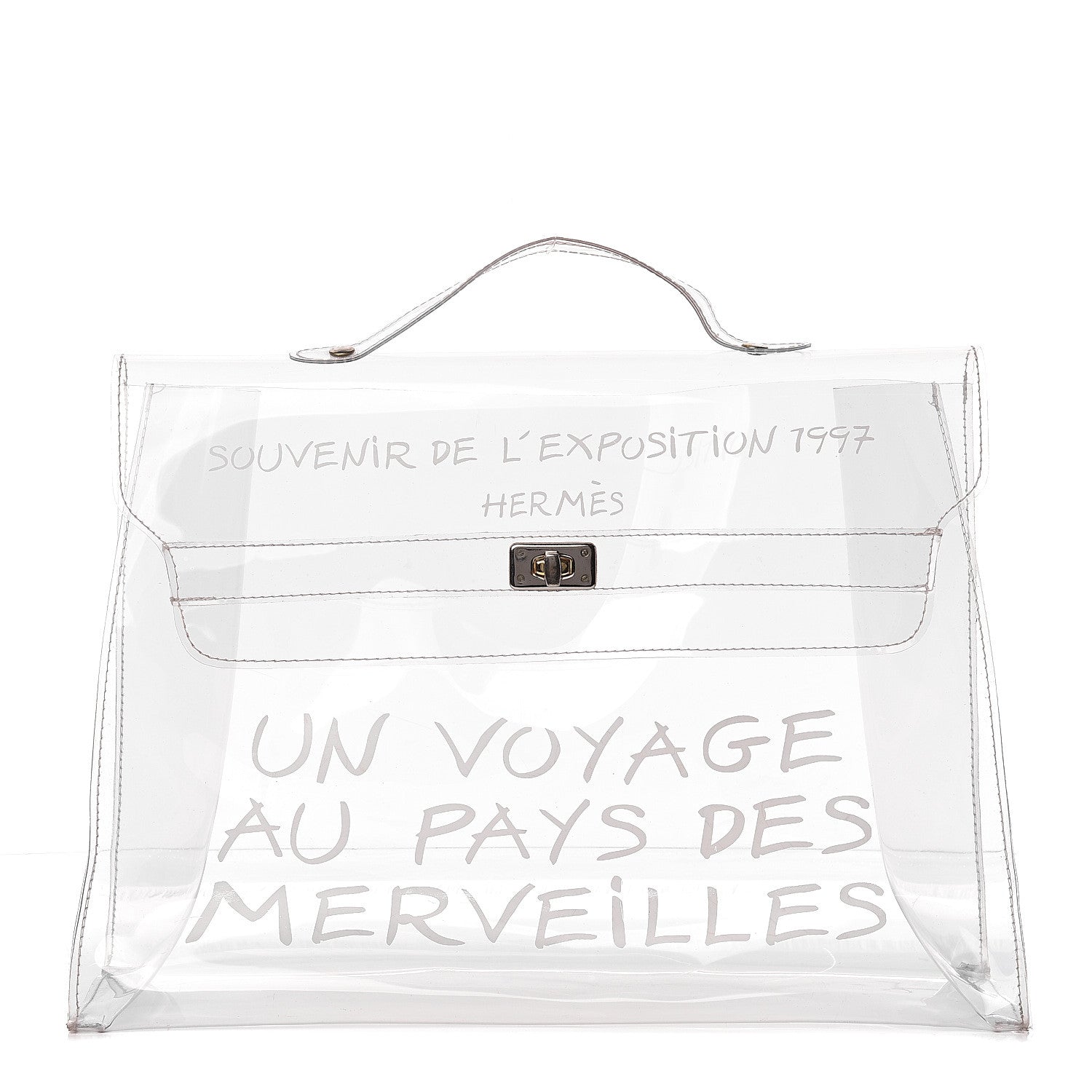 Hermes Vinyl Souvenir De L'Exposition Kelly Transparent 1 of 10
