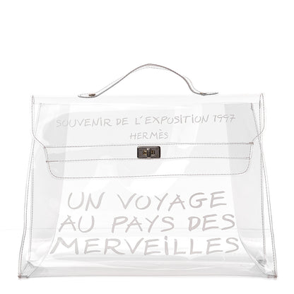 Hermes Vinyl Souvenir De L'Exposition Kelly Transparent 1 of 10