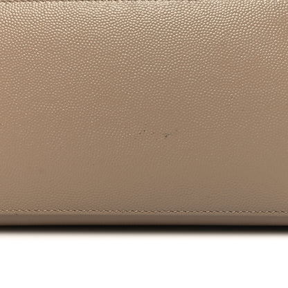 Saint Laurent Grain de Poudre Medium Classic Monogram Cassandra Top Handle Dark Beige 11 of 11