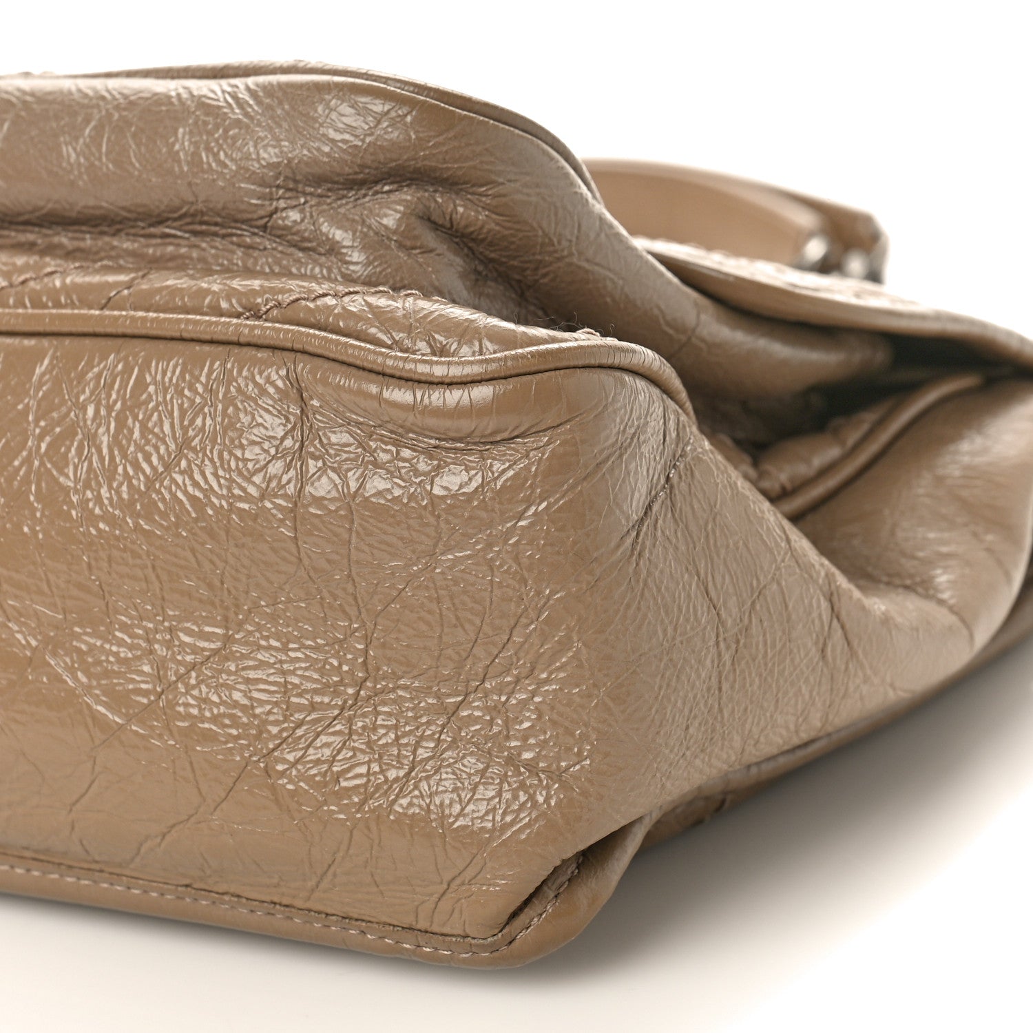 Saint Laurent SAINT LAURENT Crinkled Calfskin Matelasse Monogram Medium Niki Chain Satchel Gold Sand 8 of 8