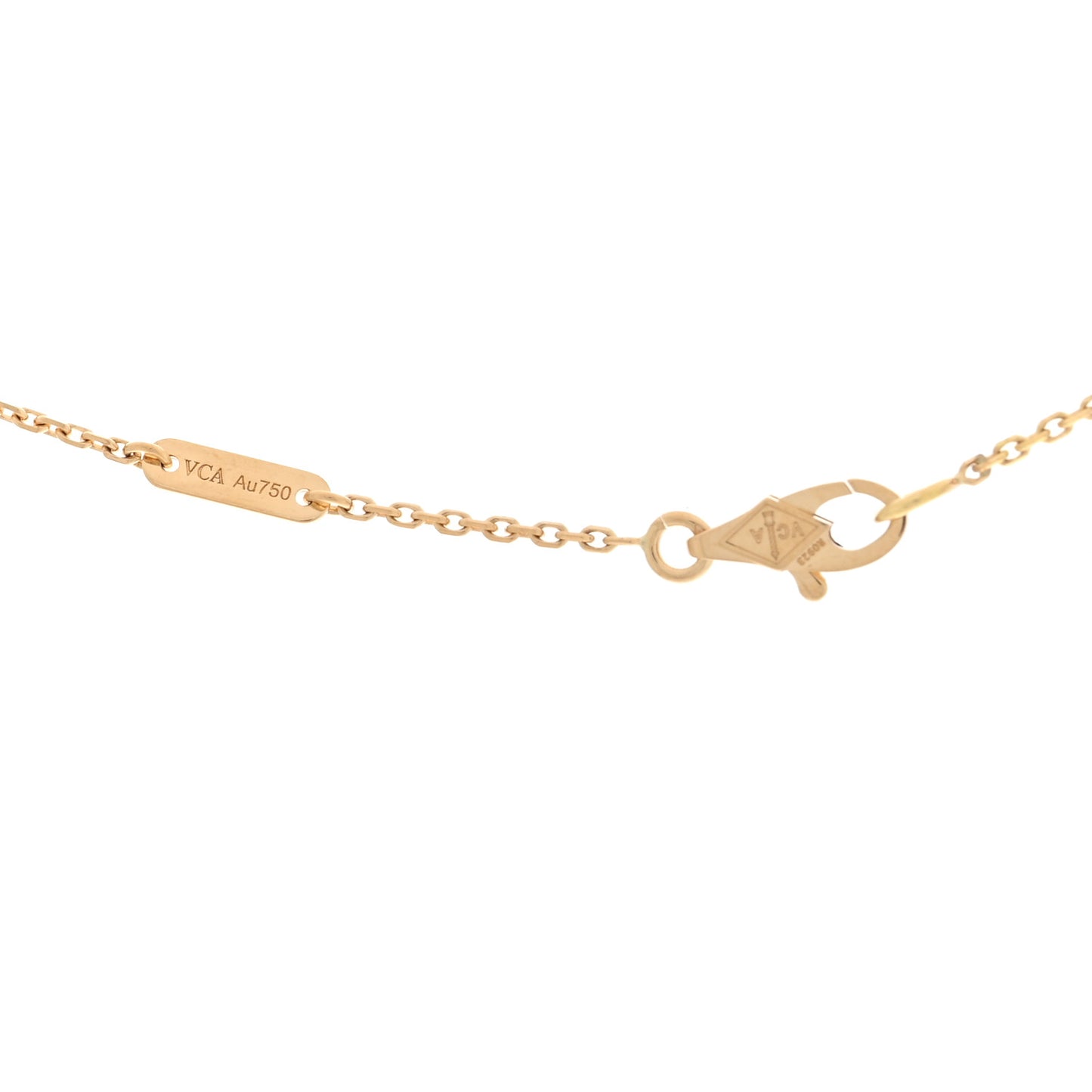 18K Yellow Gold Mother of Pearl Sweet Alhambra Pendant Necklace