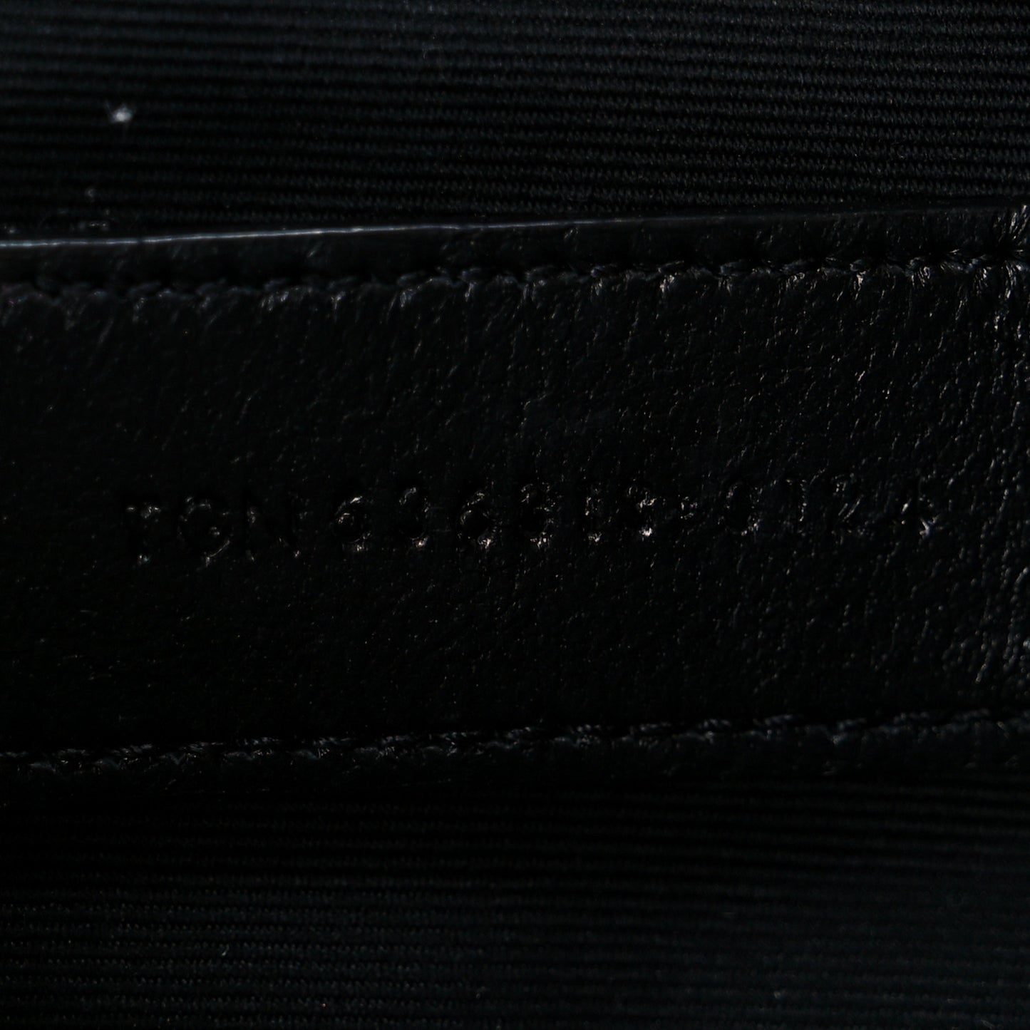 Grain De Poudre Chevron Monogram Large Bill Pouch Black