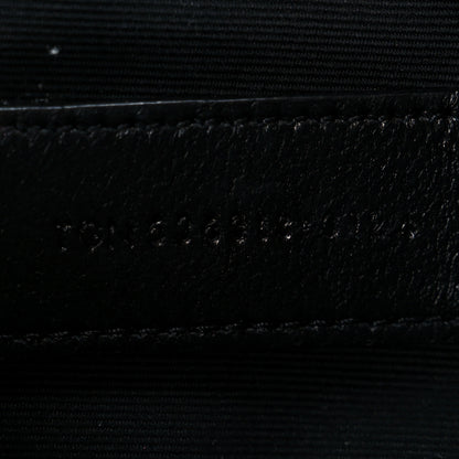 Saint Laurent Grain De Poudre Chevron Monogram Large Bill Pouch Black 14 of 18