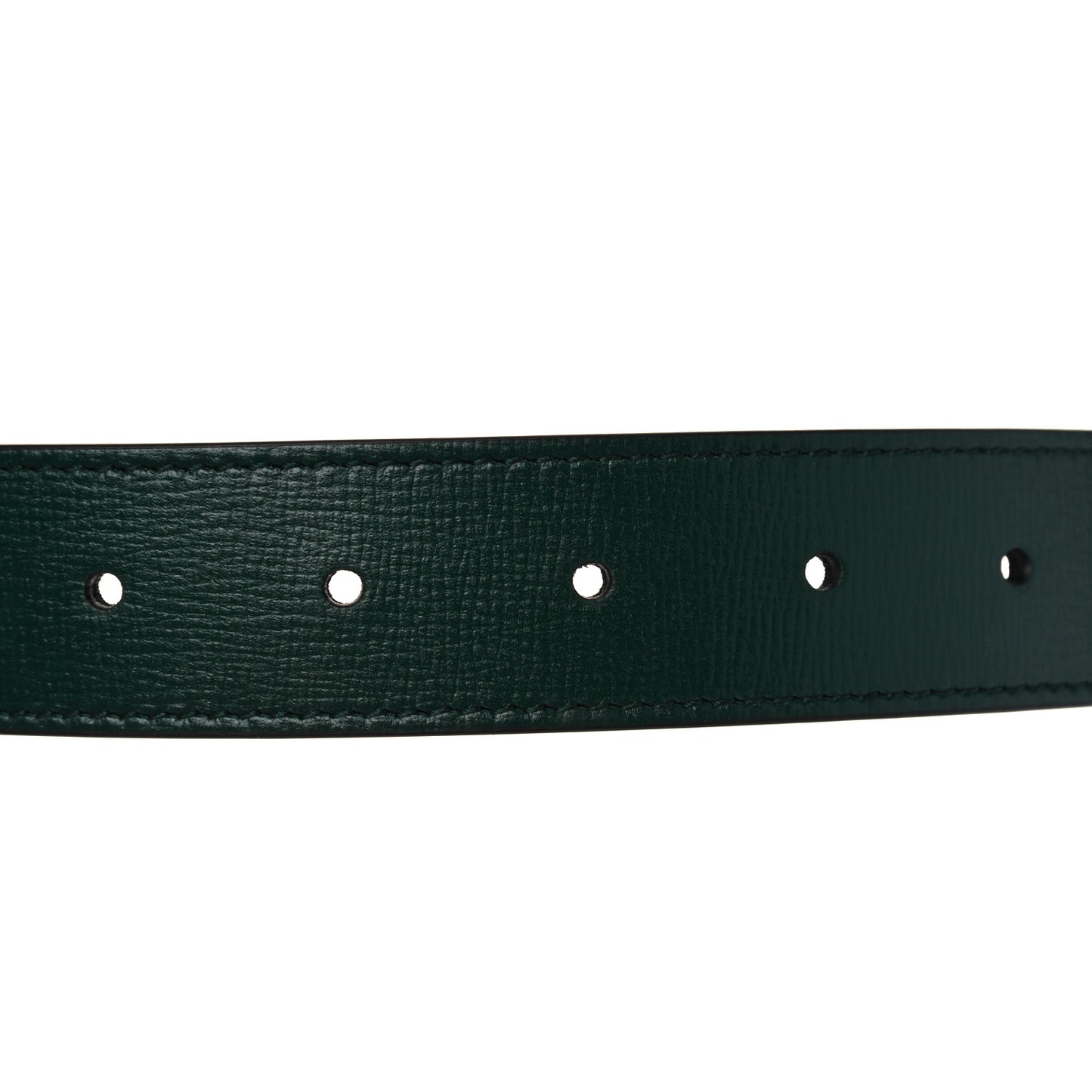 Azalea Calfskin Enamel Monochrome Double G 30mm Belt 85 34 Vintage Green