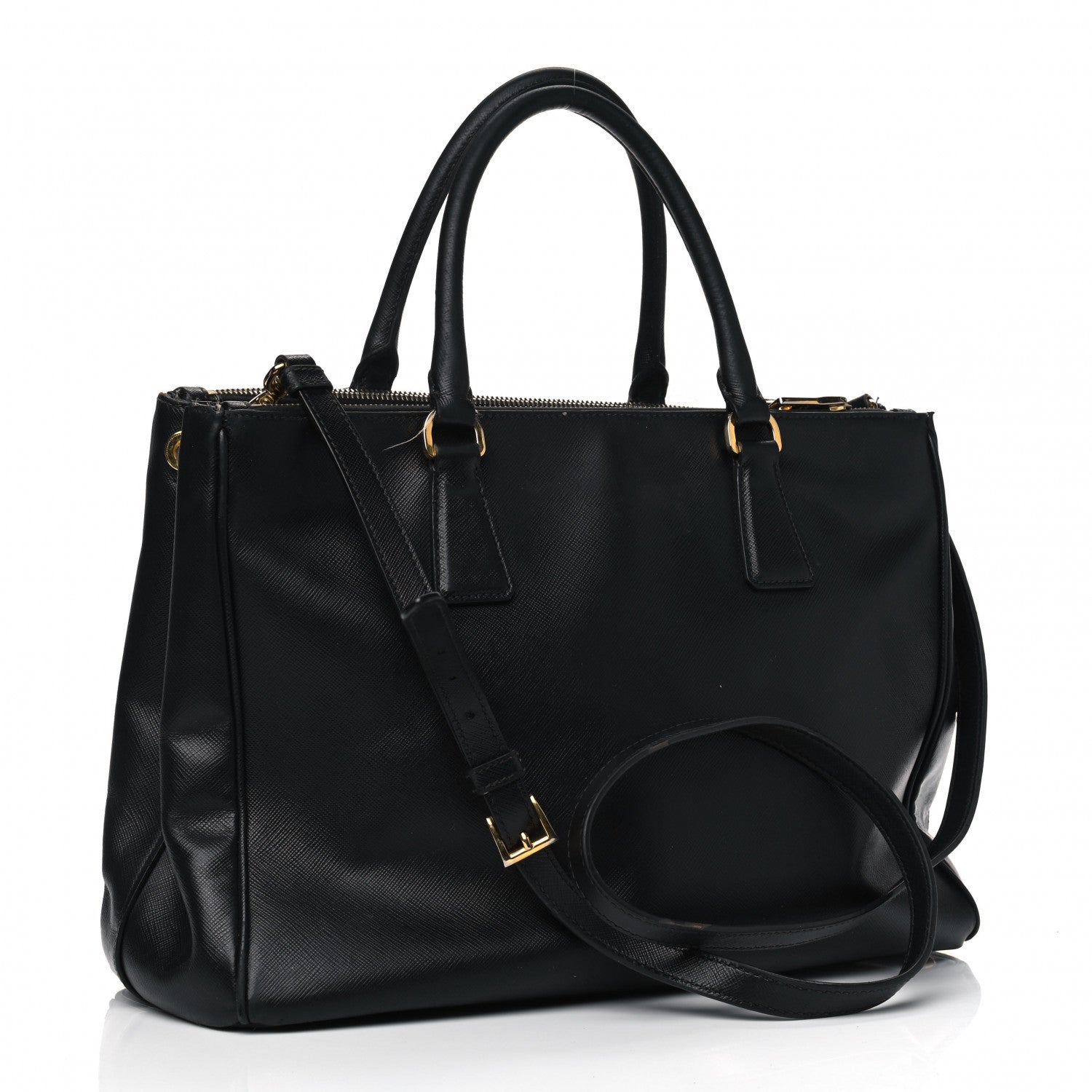 Prada Saffiano Medium Galleria Double Zip Tote Black 2 of 20