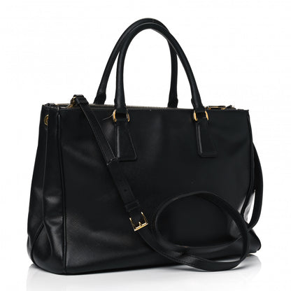 Prada Saffiano Medium Galleria Double Zip Tote Black 2 of 20
