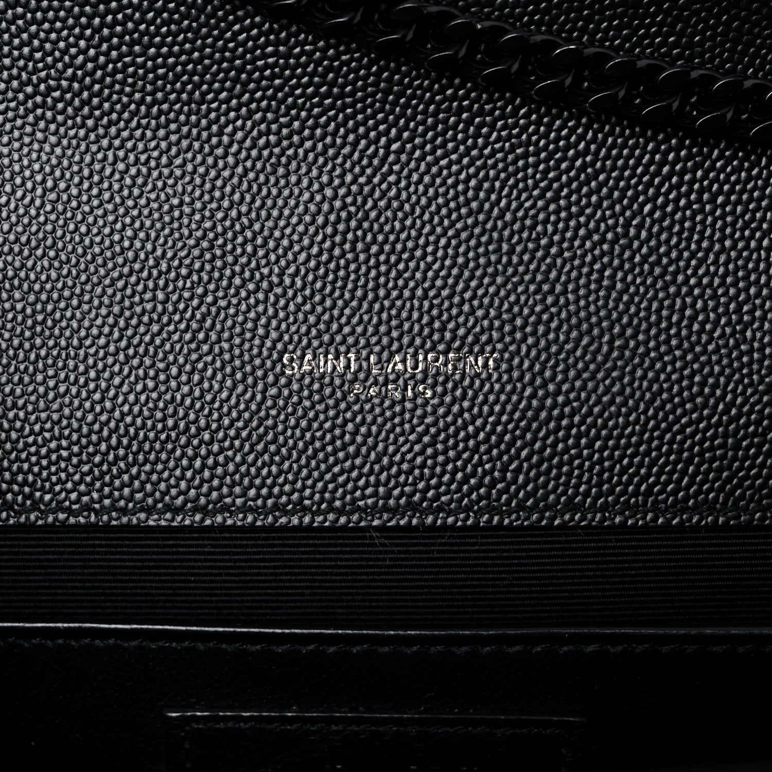 Saint Laurent Grain De Poudre Medium Classic Monogram Kate Satchel Black 6 of 9