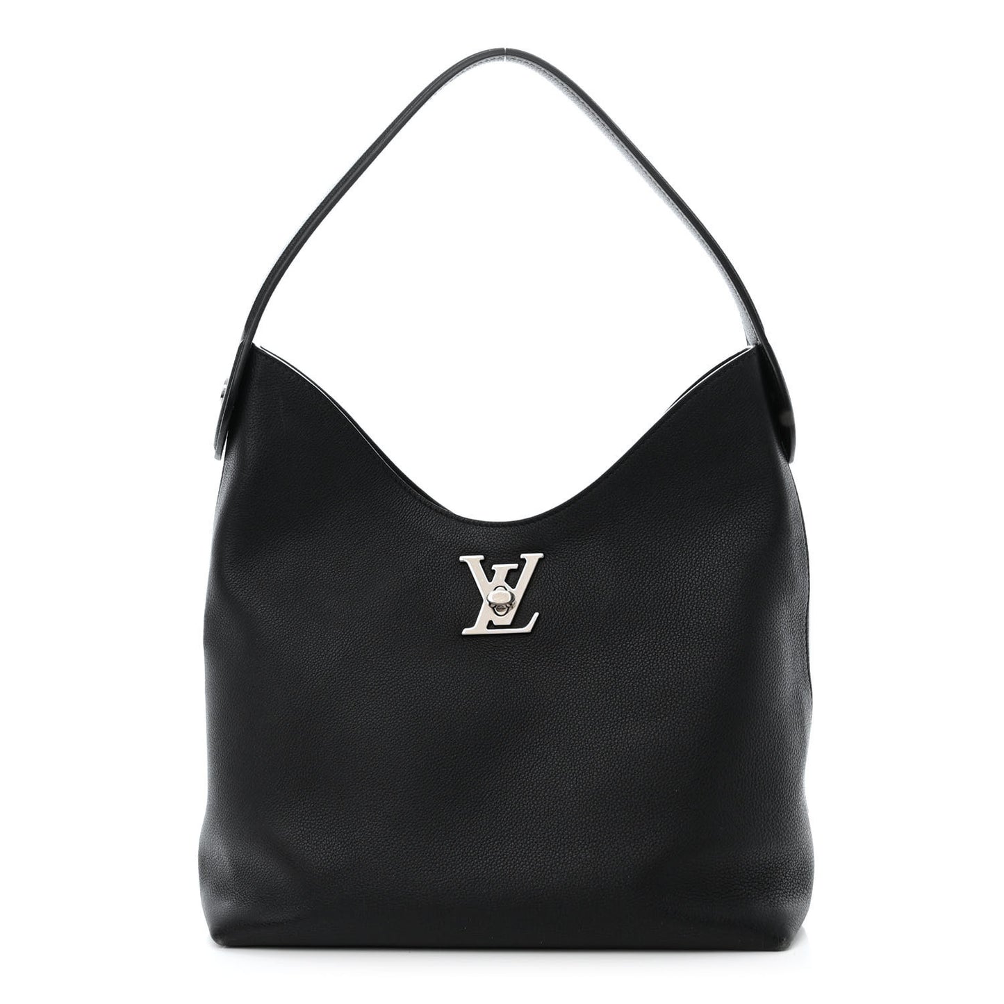 Calfskin Lockme Hobo Black