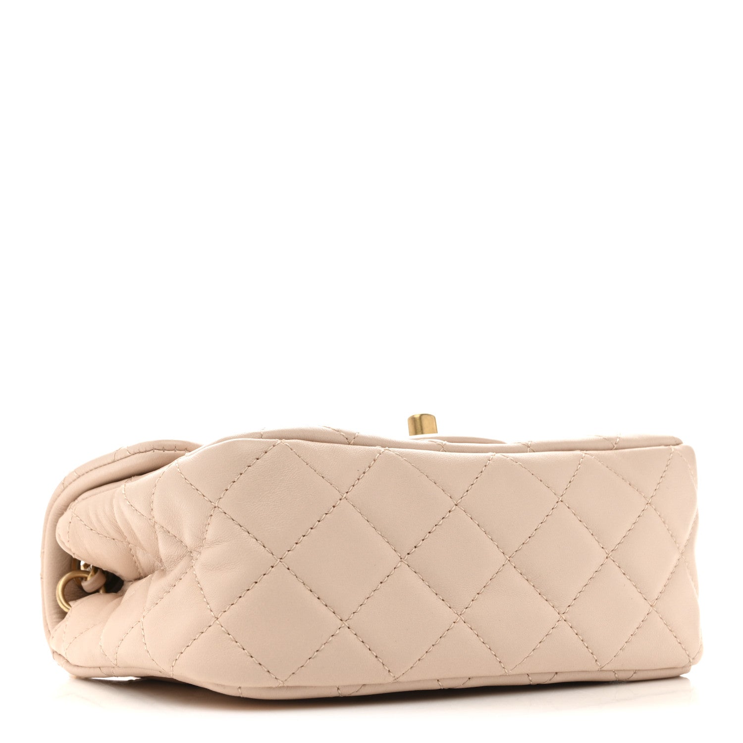 Chanel Lambskin Quilted Mini Pearl Crush Flap Light Beige 1853635
