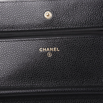 Chanel Caviar Quilted Wallet On Chain WOC Black 10 of 11