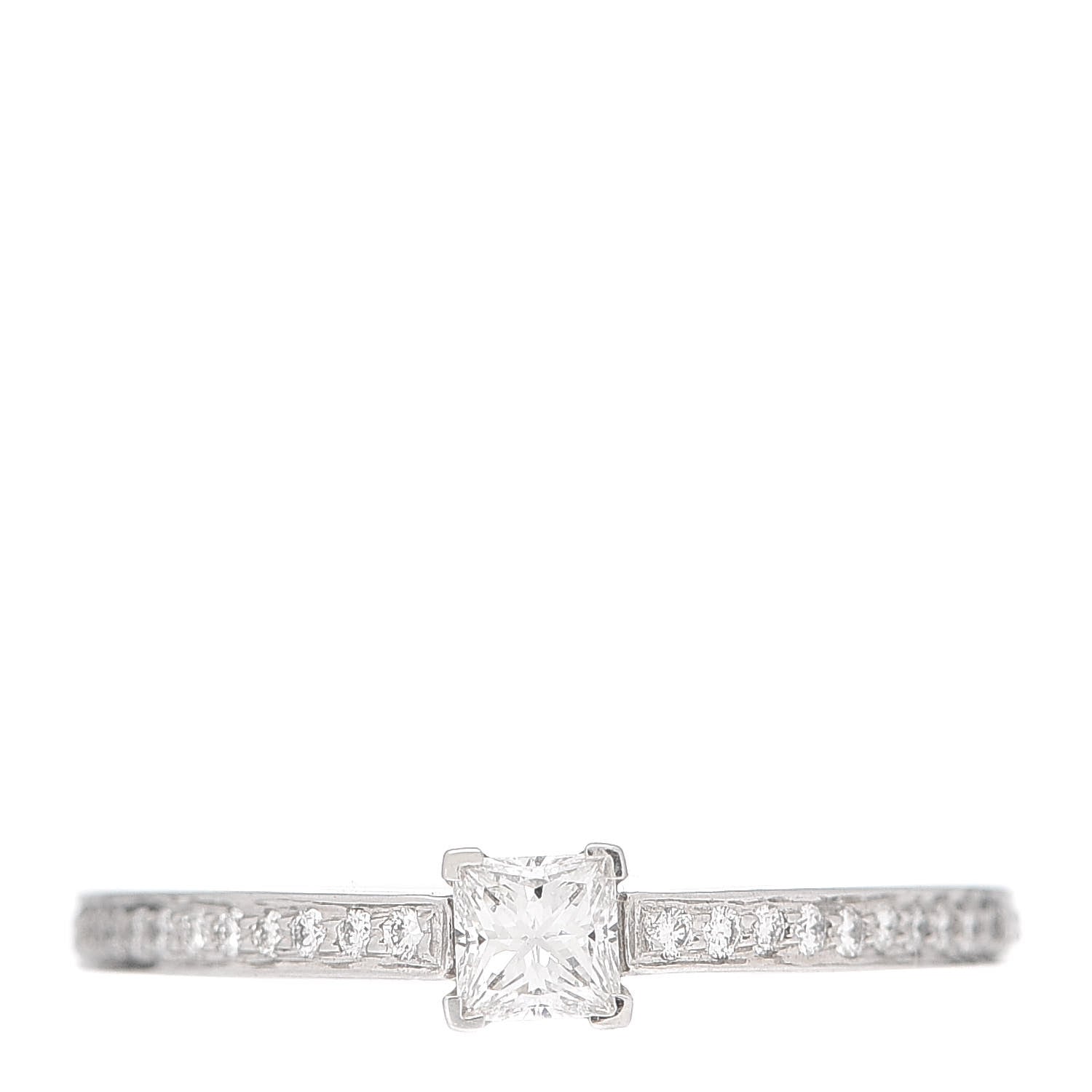 Tiffany Platinum Diamond .23ct Grace Engagement Ring 49 4.75 1 of 5