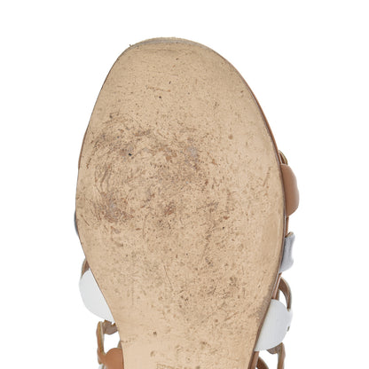 Hermes Nappa Thalassa Sandals 37.5 Multicolore Camel 17 of 21