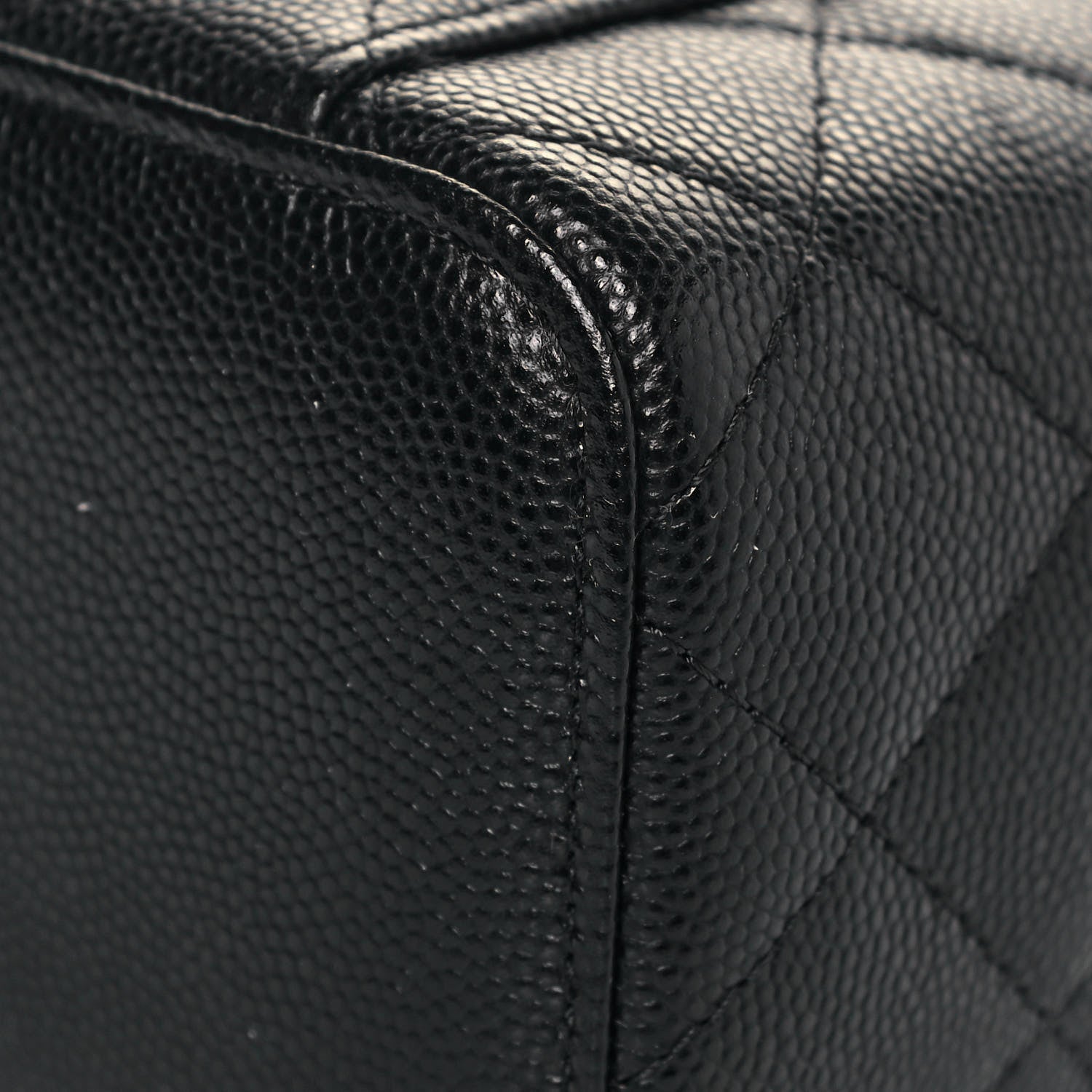 Chanel Caviar Quilted Mini Vanity Case With Chain Black 12 of 15