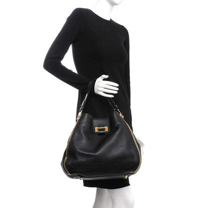 Tom Ford Grained Calfskin Sedgwick Medium Zipper Tote Black 2 of 6