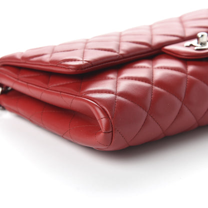 Chanel Lambskin Quilted Clutch With Chain Flap Red 6 of 11