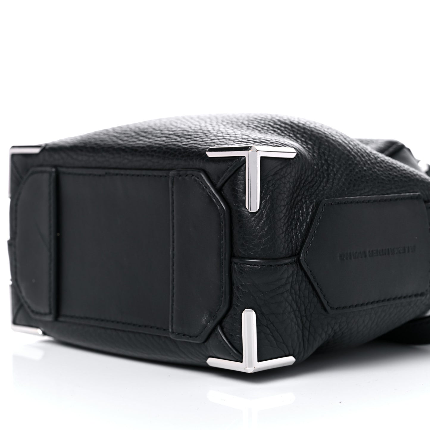Pebbled Calfskin Mini Emile Black Silver Hardware
