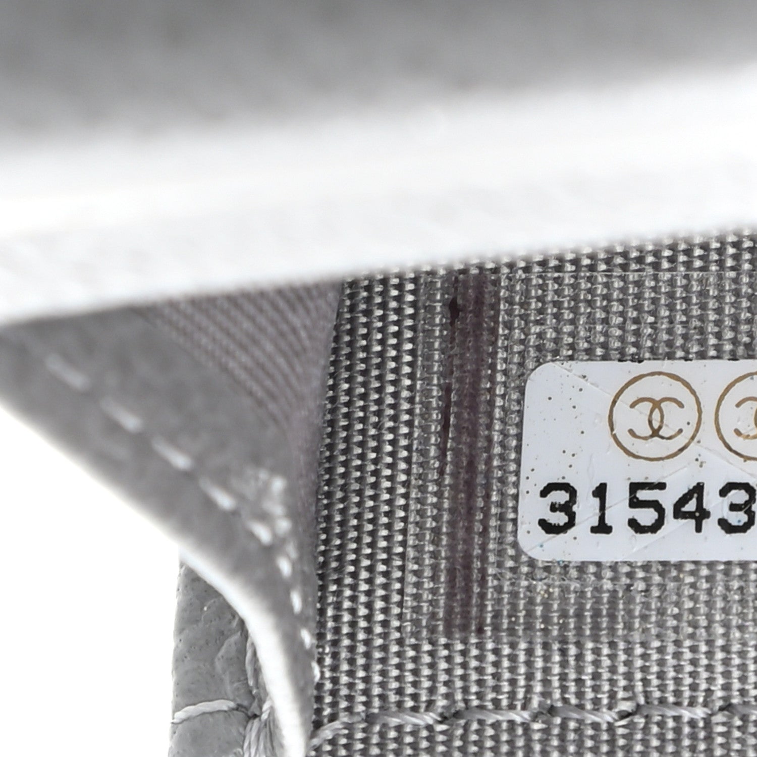 Chanel Caviar Quilted Miss Coco Clutch With Chain Grey 7 of 10