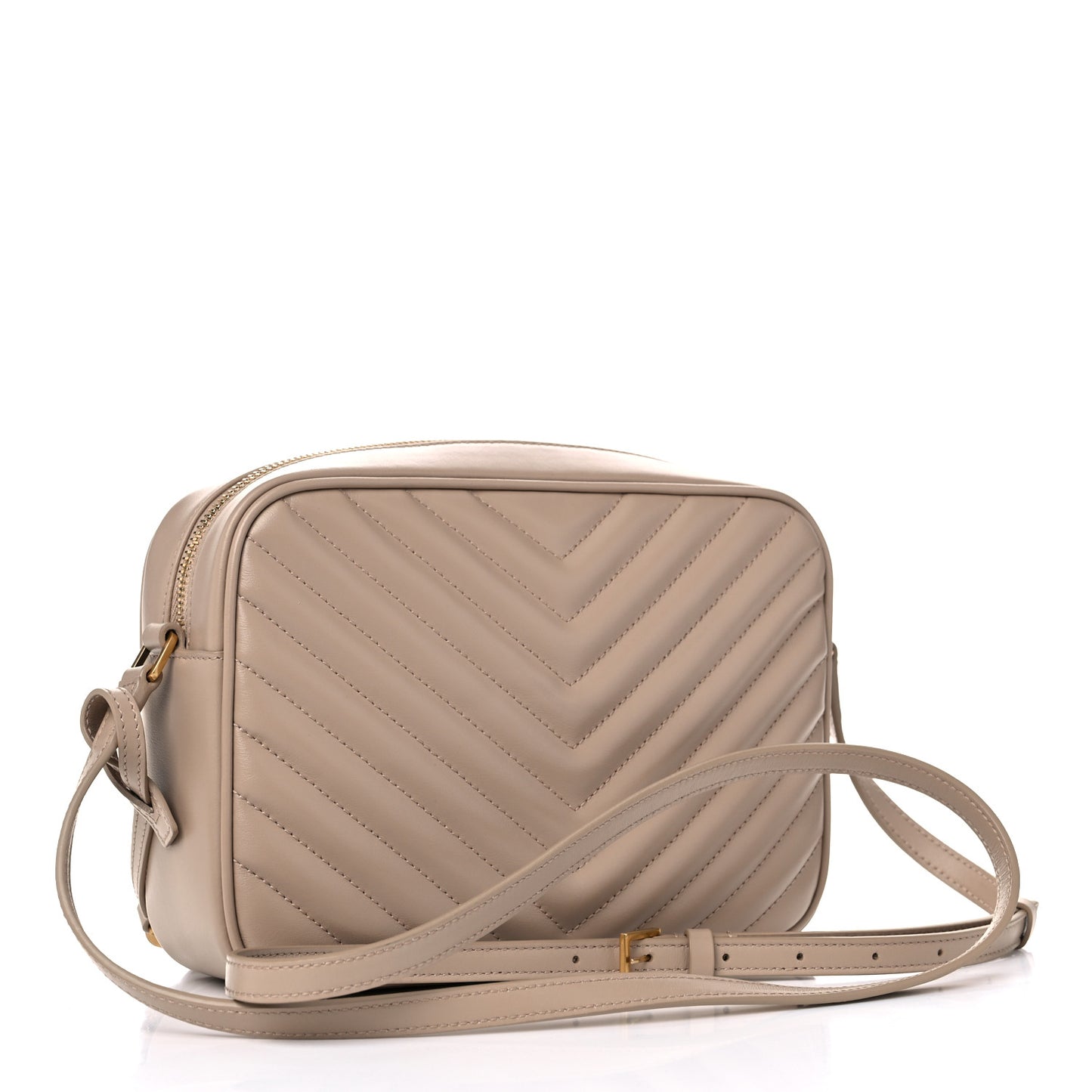 Calfskin Matelasse Monogram Lou Camera Bag Dark Beige