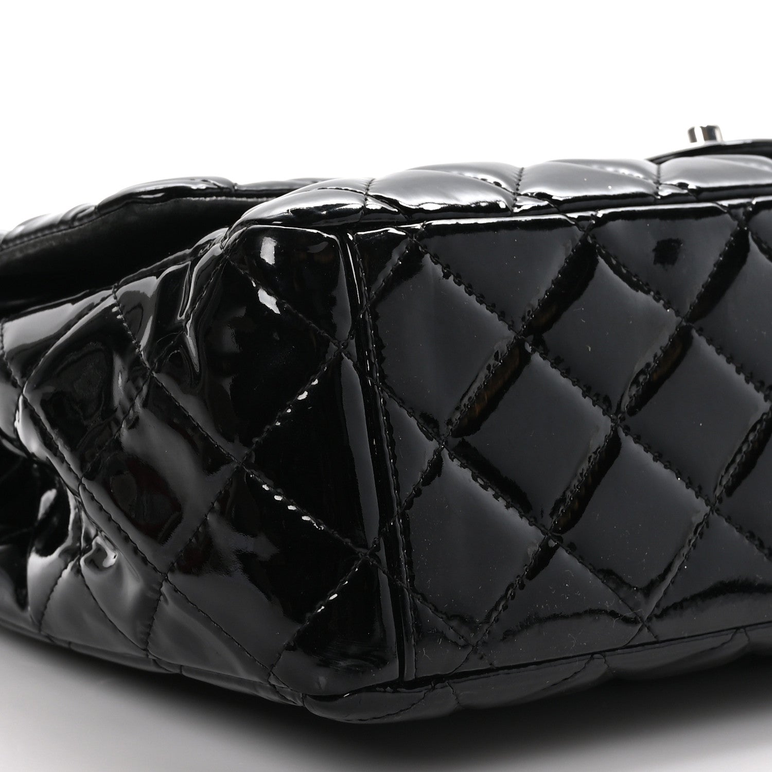 Chanel Patent Quilted Maxi Double Flap Black 8 of 9
