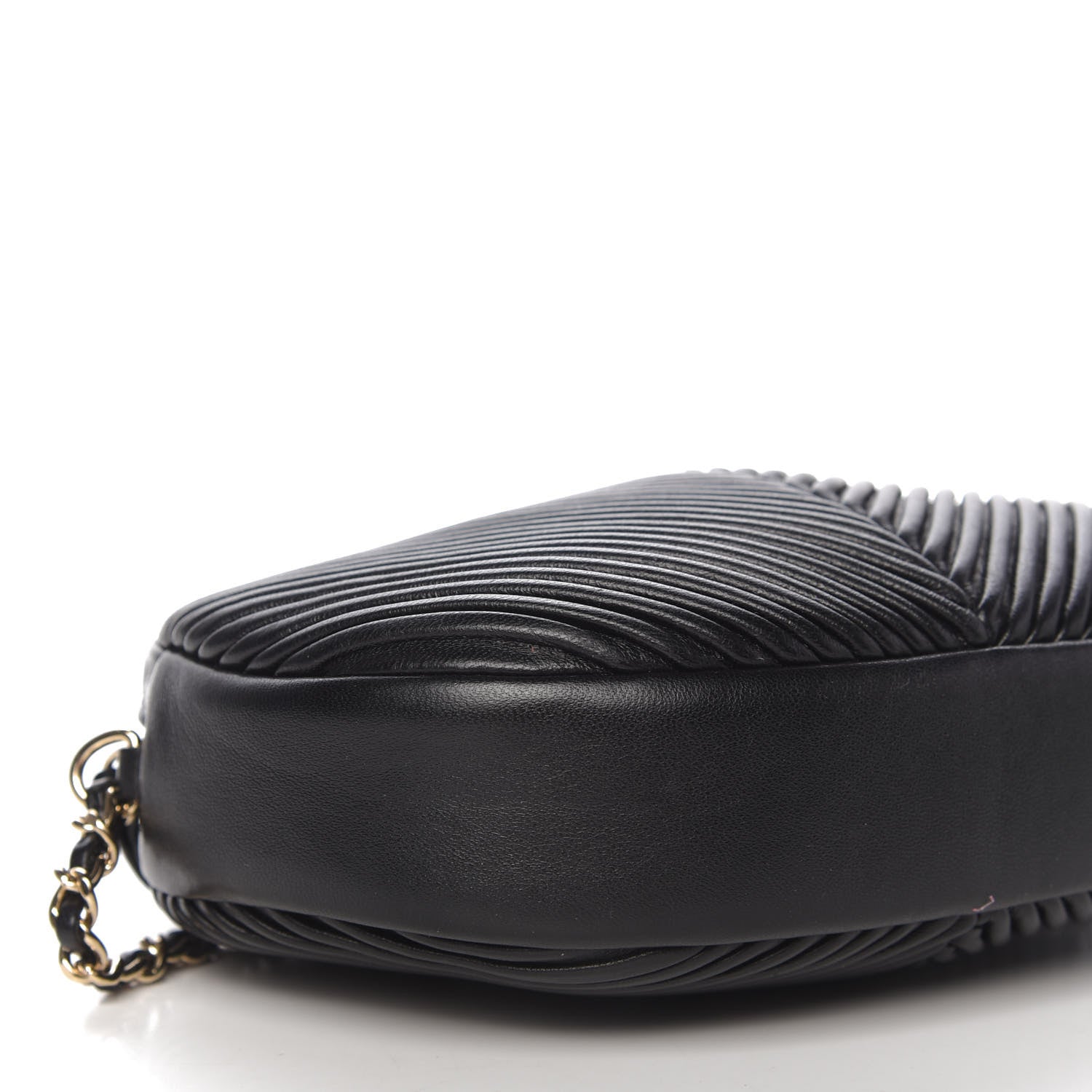 Chanel Lambskin Chevron Quilted Small Pleated Crush Camera Case Black 8 of 11