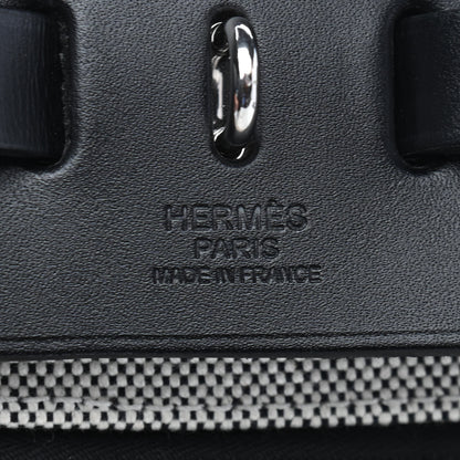 Hermes Toile H Berline Vache Hunter Herbag Zip PM 31 Black Ecru 6 of 10