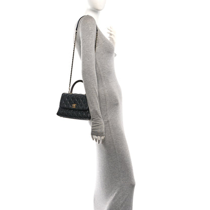 Chanel Caviar Lizard Embossed Quilted Mini Coco Handle Flap Black 2 of 14