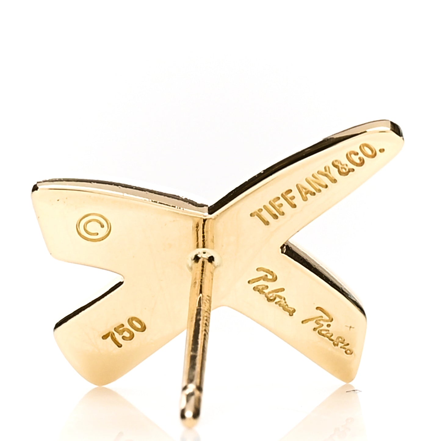 18K Yellow Gold Paloma's Graffiti X Earrings