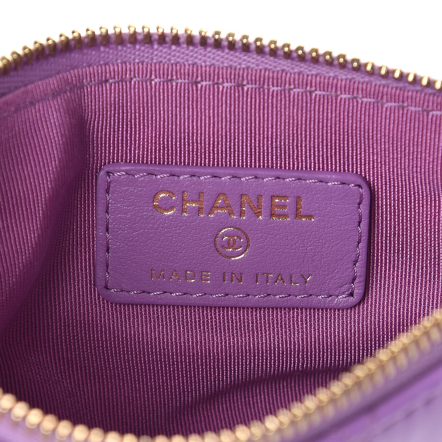 Patent Quilted Small Cosmetic Case Purple