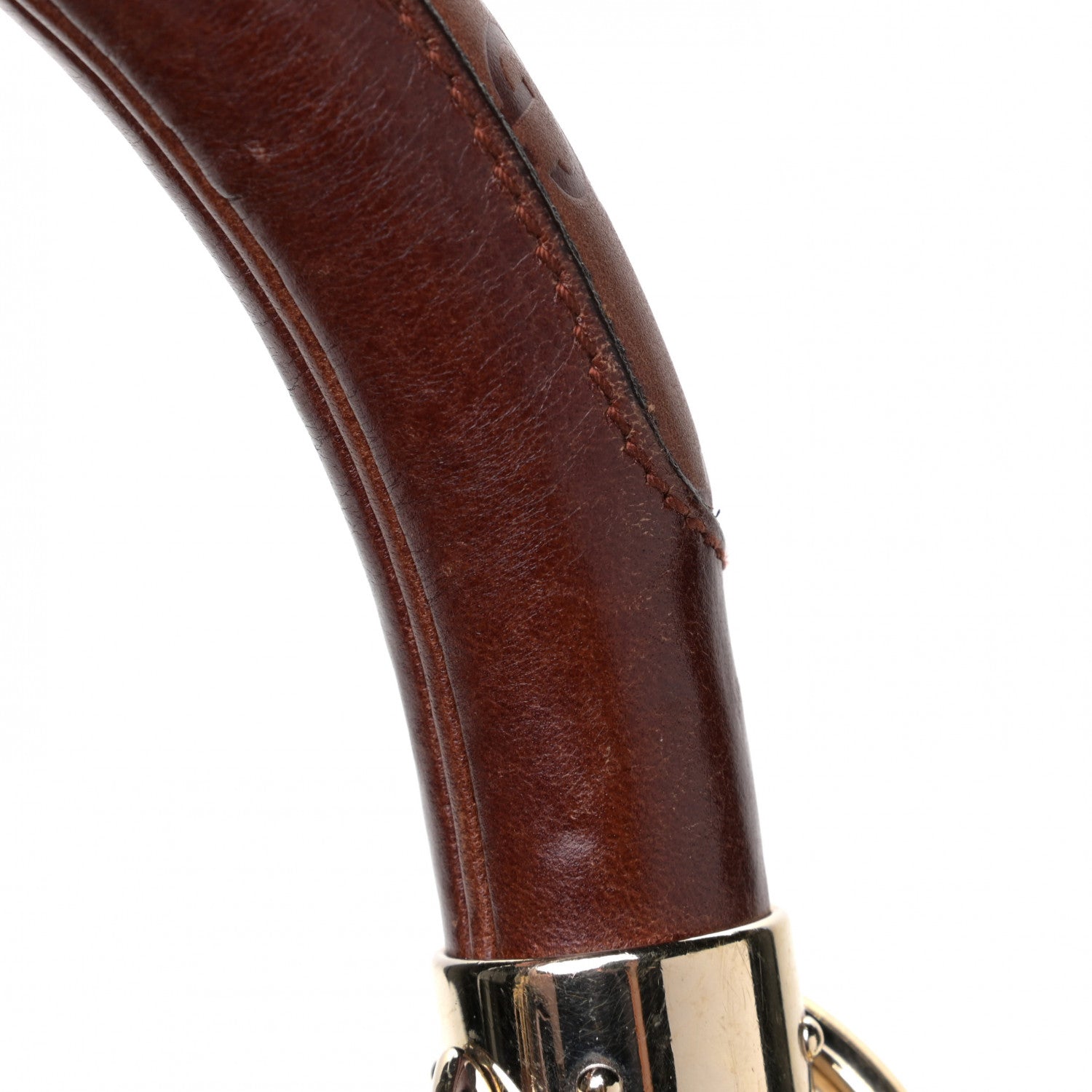 Gucci Calfskin Medium Indy Top Handle Bag Brown 9 of 10