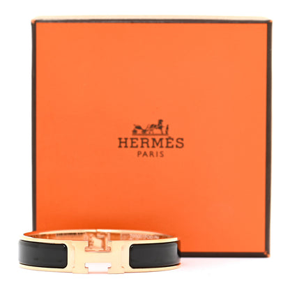Hermes Enamel Narrow Clic Clac H Bracelet PM Black 6 of 6