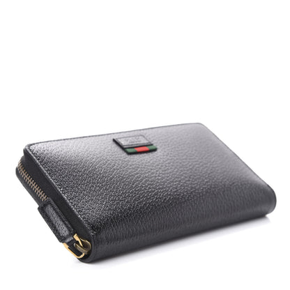 Gucci Calfskin Web Zip Around Wallet Black 4 of 6