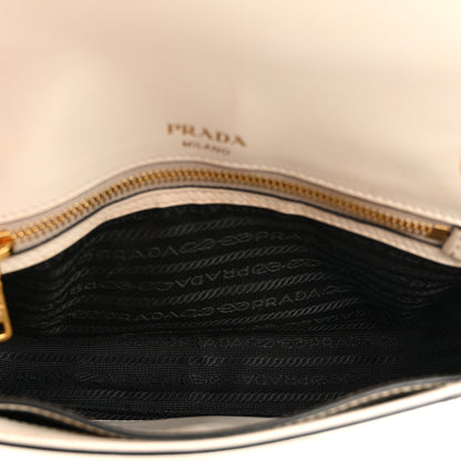 Prada Saffiano Flap Shoulder Bag Bianco 5 of 12