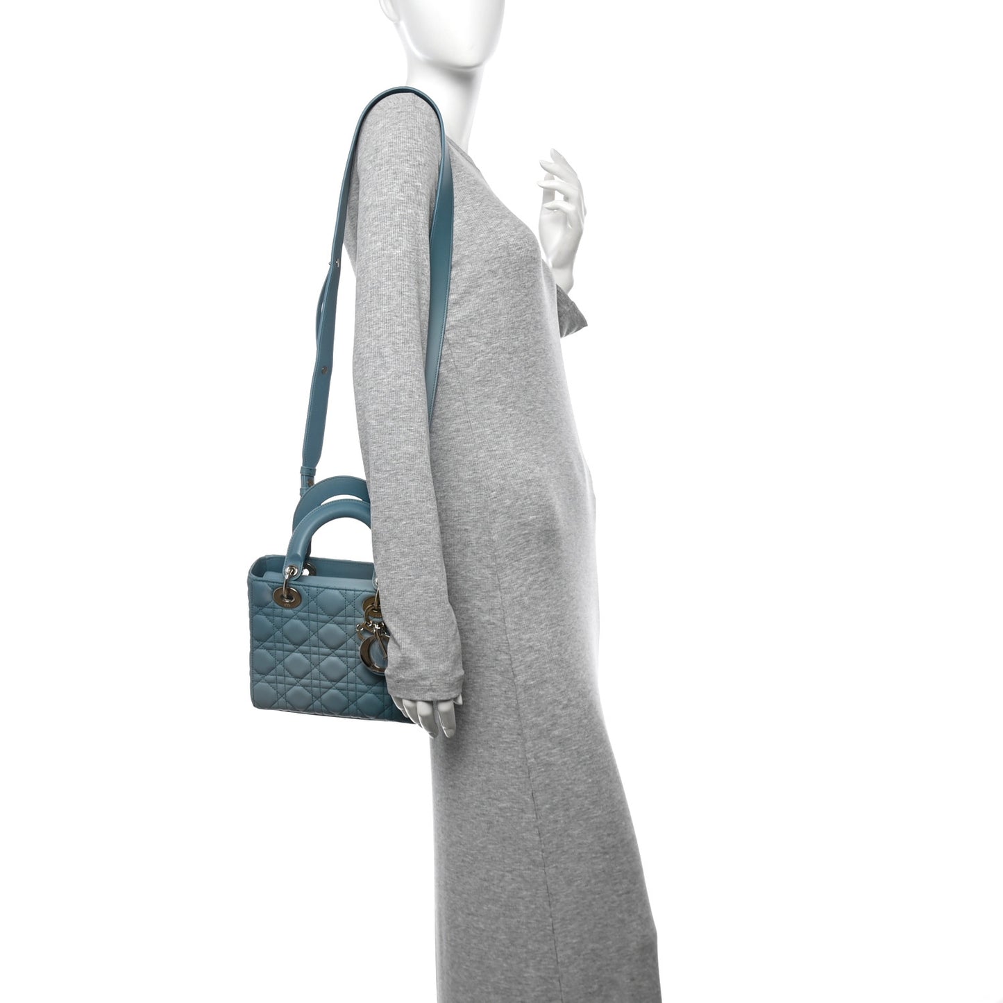 Lambskin Cannage Gradient Small My ABCDior Lady Dior Blue