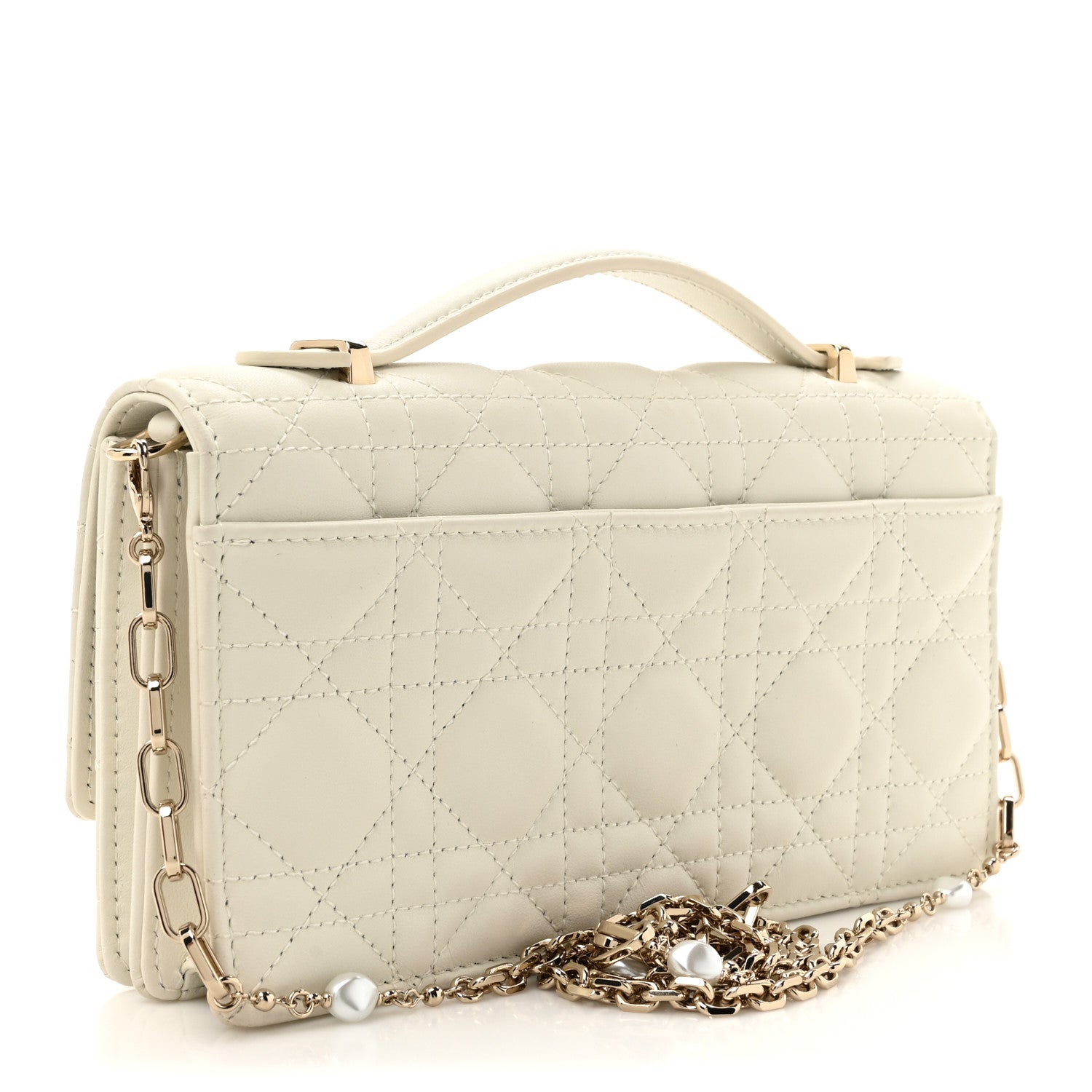 Christian Dior Lambskin Cannage Mini My Dior Bag Latte 3 of 17