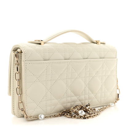 Christian Dior Lambskin Cannage Mini My Dior Bag Latte 3 of 17
