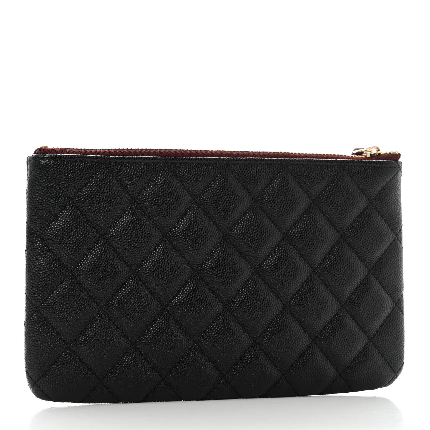 Caviar Quilted Cosmetic Case Black