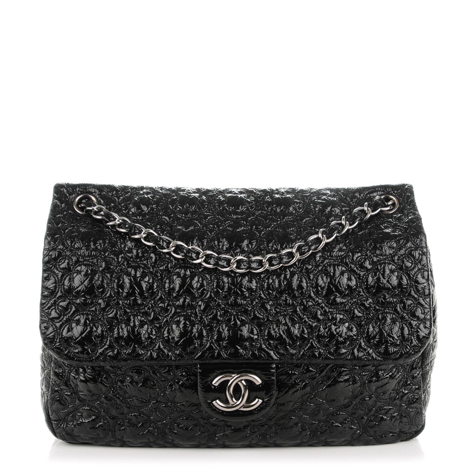 Chanel Vinyl Rock In Moscow Single Flap Black 1 of 9